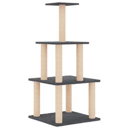 Syfax Kratzbaum für Katzen mit Sisal-Kratzsäulen in Dunkelgrau 111 cm – Bild 1 von 1