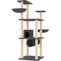 Produktbild von Syfax Kratzbaum für Katzen mit Sisal-Kratzsäulen in Dunkelgrau 141 cm