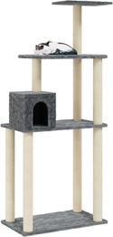 Syfax Kratzbaum für Katzen mit Sisal-Kratzsäulen in Dunkelgrau 147 cm – Bild 1 von 1