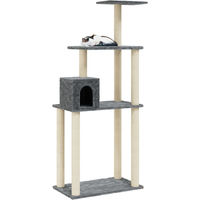 Produktbild von Syfax Kratzbaum für Katzen mit Sisal-Kratzsäulen in Dunkelgrau 147 cm