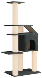 Syfax Kratzbaum für Katzen mit Sisal-Kratzsäulen in Grau 183 cm – Bild 1 von 2