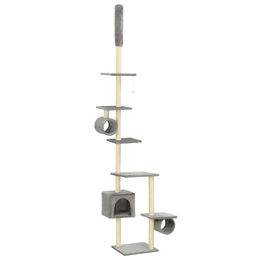 Syfax Kratzbaum für Katzen mit Sisal-Kratzsäulen in Grau 260 cm – Bild 1 von 1