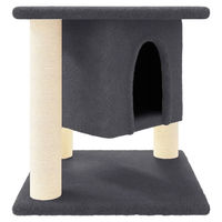 Produktbild von Syfax Kratzbaum für Katzen mit Sisal-Kratzsäulen in Grau 37 cm