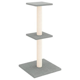 Syfax Kratzbaum für Katzen mit Sisal-Kratzsäulen in Grau 73 cm – Bild 1 von 1