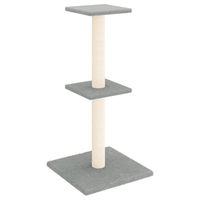 Produktbild von Syfax Kratzbaum für Katzen mit Sisal-Kratzsäulen in Grau 73 cm