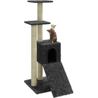 Produktbild von Syfax Kratzbaum für Katzen mit Sisal-Kratzsäulen in Grau 92 cm