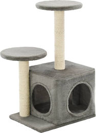Syfax Kratzbaum für Katzen und Kitten mit Sisal-Kratzsäulen Grau 60 cm – Bild 1 von 1