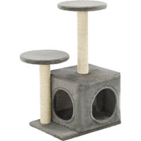 Produktbild von Syfax Kratzbaum für Katzen und Kitten mit Sisal-Kratzsäulen Grau 60 cm