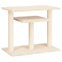 Produktbild von Syfax Kratzbaum mit Plattformen in Creme 62,5 cm aus Holzwerkstoff, Polyester und Sisal