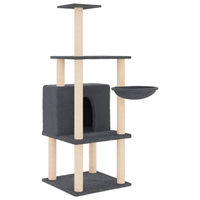 Produktbild von Syfax Kratzbaum mit Sisal-Kratzsäulen Dunkelgrau 132 cm