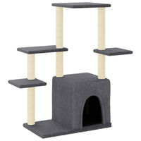 Produktbild von Syfax Kratzbaum mit Sisal-Kratzsäulen Dunkelgrau 97,5 cm
