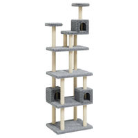 Produktbild von Syfax Kratzbaum mit Sisal-Kratzsäulen Hellgrau 188 cm