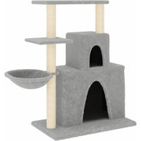Produktbild von Syfax Kratzbaum mit Sisal-Kratzsäulen Hellgrau 83 cm