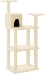 Syfax Kratzbaum mit Sisal-Kratzsäulen in Creme 118,5 cm – Bild 1 von 1