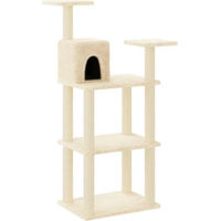 Produktbild von Syfax Kratzbaum mit Sisal-Kratzsäulen in Creme 118,5 cm
