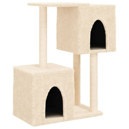 Syfax Kratzbaum mit Sisal-Kratzsäulen in Creme 86 cm – Bild 1 von 1