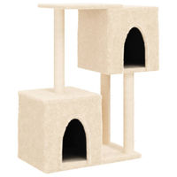 Produktbild von Syfax Kratzbaum mit Sisal-Kratzsäulen in Creme 86 cm