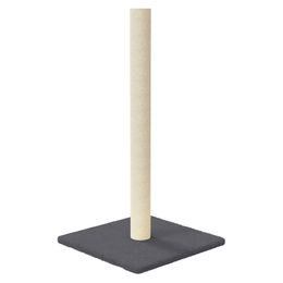 Syfax Kratzsäule für Katzen Dunkelgrau aus Plüsch und Sisal 35x35x70 cm – Bild 1 von 2