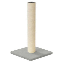 Syfax Kratzsäule für Katzen Hellgrau aus Holzwerkstoff Plüsch und Sisal 22x22x45 cm – Bild 1 von 2