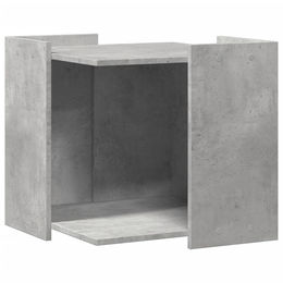 Syfax Möbel-Toilette für Katzen aus Holz in Betongrau 53x53x51 cm – Bild 1 von 3