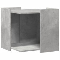 Produktbild von Syfax Möbel-Toilette für Katzen aus Holz in Betongrau 53x53x51 cm