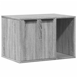Syfax Möbel-Toilette für Katzen Grau aus Holzwerkstoff 60x40x40 cm – Bild 1 von 2