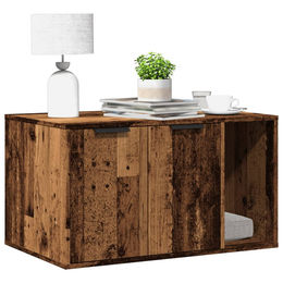 Syfax Möbel-Toilette für Katzen in Altholz-Optik Braun 80x50x45 cm aus Holz – Bild 1 von 3
