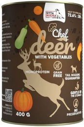 SYTA MICHA Chef Nassfutter Hirsch Monoprotein Getreidefrei für adulte Hunde 400 g – Bild 1 von 1