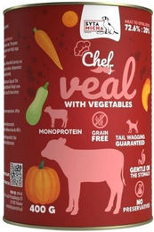 SYTA MICHA Chef Nassfutter Kalb mit Gemüse für Hunde Adult Monoprotein Getreidefrei 400 g – Bild 1 von 1
