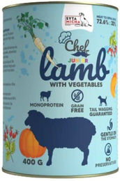 SYTA MICHA Chef Nassfutter Monoprotein Lamm mit Gemüse für Welpen 400 g getreidefrei hypoallergen – Bild 1 von 1