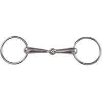 Produktbild von T de T 2-Ring-Gebiss für Pferde mit Standardkanonen aus Edelstahl in Silber