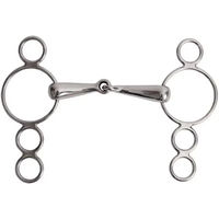 Produktbild von T de T 4-Ring-Gebiss für Pferde aus Edelstahl in Silber