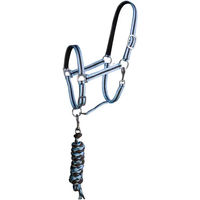 Produktbild von T de T Doppelhalfter mit Longe für Shetty aus Nylon in Braun oder Blau