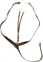 T de T Elastisches Jagdhalsband für Pferde aus Leder in Braun – Bild 1 von 1