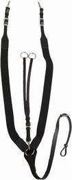 Produktbild von T de T Elastisches Leder-Vorderzeug für Pferde in Schwarz