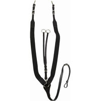 Produktbild von T de T Elastisches Leder-Vorderzeug für Pferde in Schwarz