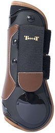 Produktbild von T de T Gamaschen aus Leder Schwarz/Braun Größe S