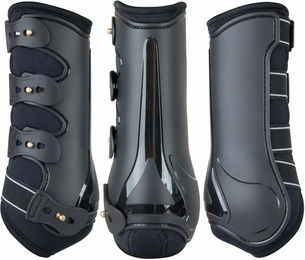 Produktbild von T de T Gamaschen für Dressurpferde aus Neopren Schwarz Größe M