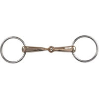 Produktbild von T de T Gebiss Kupferkanonen mit 2 Ringen aus Metall in Silber für Pferde