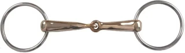 Produktbild von T de T Gebiss Kupferkanonen mit 2 Ringen für Pferde in Silber