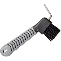 Produktbild von T de T Hufkratzer mit Bürste und Hufpick aus Metall und Kunststoff schwarz grau
