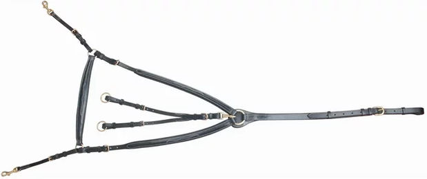 Produktbild von T de T Jagdhalsband für Brückenpferde aus Leder in Schwarz