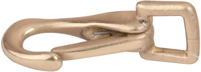Produktbild von T de T Karabinerhaken für Pferde mit Lasche aus Metall in Gold oder Gelb