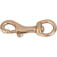 Produktbild von T de T Karabinerhaken für Pferde mit Pumpe und Rundauge 19 mm Gelb Metall