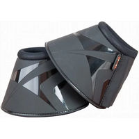 Produktbild von T de T Pferde Gamaschen mit offenen Glocken aus Neopren und PVC-Schale Schwarz XL