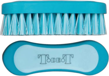 T de T Pferdebürste zweifarbig türkis-hellblau 12,2 x 4 cm – Bild 1 von 1
