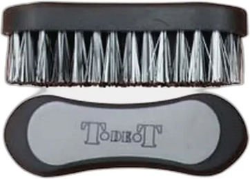 T de T Pferdebürste zweifarbig Schwarz/Grau 12,2x4 cm – Bild 1 von 2