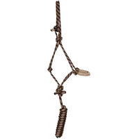 Produktbild von T de T Pferdehalfter Etho Komfort mit Longiergurt und Zügel im Ethnostil für Ponys in Braun und Beige Melange