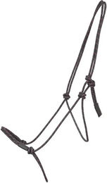 Produktbild von T de T Pro Ethologisches Pferdehalfter aus Leder Schwarz Rosa für Vollblut