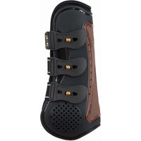 Produktbild von T de T Proteck Compet Geschlossene Vordergamaschen für Pferde aus Neopren Schwarz/Braun Größe M